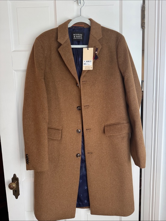 Scotch & Soda Other - Scotch & Soda Men's Brown Wool-Blend Pea Coat